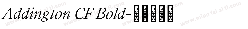 Addington CF Bold字体转换